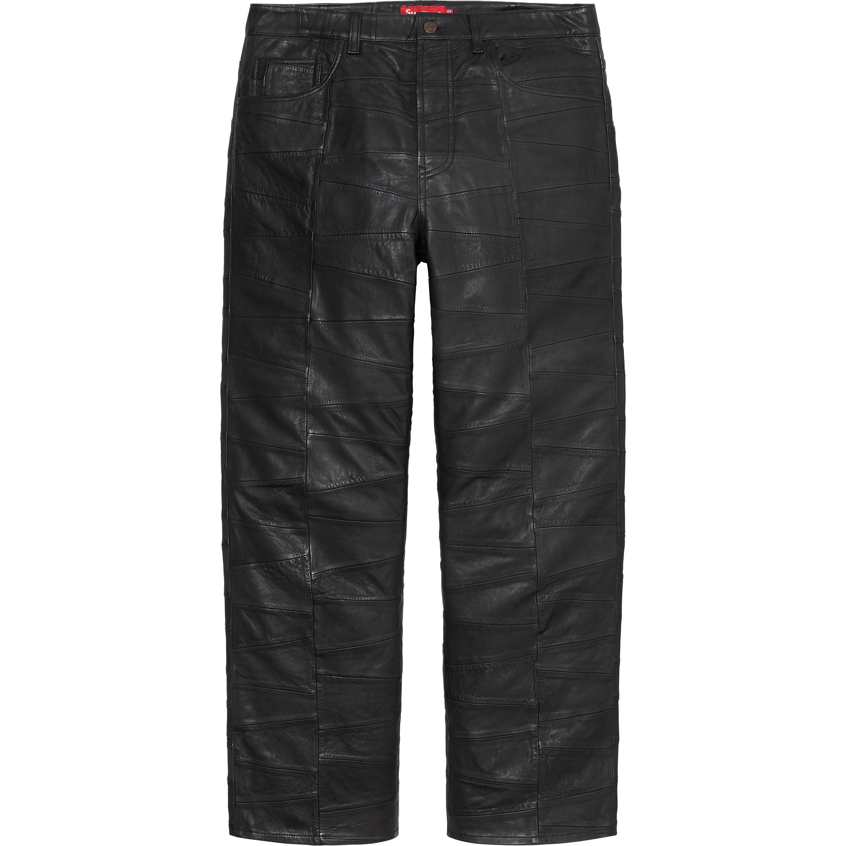 Patchwork Leather 5-Pocket Jean view 12